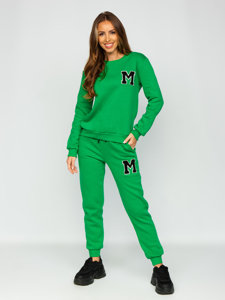 Conjunto de chándal de dos piezas para mujer verde Bolf VE22