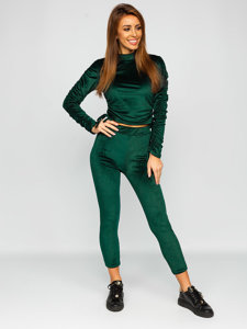 Conjunto velur de chándal para mujer verde Bolf 7511