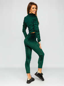 Conjunto velur de chándal para mujer verde Bolf 7511