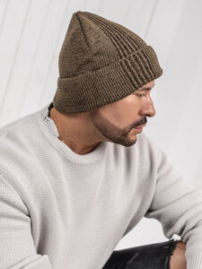 Gorro forrado de invierno para hombre marrón Bolf 386010