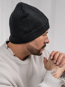 Gorro forrado de invierno para hombre negro Bolf 386008