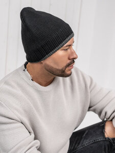 Gorro forrado de invierno para hombre negro Bolf 387056