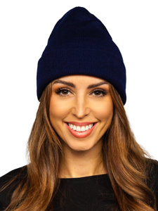 Gorro forrado de invierno para mujer azul oscuro YW09004