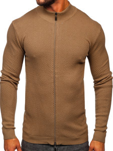 Jersey abierto de algodón para hombre camel Bolf W6-18089