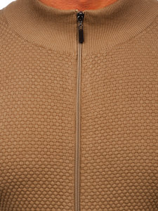 Jersey abierto de algodón para hombre camel Bolf W6-18089