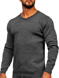 Jersey básico con escote de pico para hombre antracita Bolf S8530