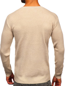 Jersey básico con escote de pico para hombre beige Bolf S8530