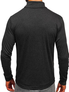 Jersey básico de cuello alto algodón para hombre grafito Bolf 535