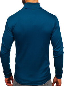 Jersey básico de cuello alto algodón para hombre indigo Bolf 535