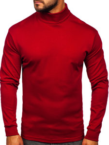 Jersey básico de cuello alto para hombre burdeos Bolf 145347-1