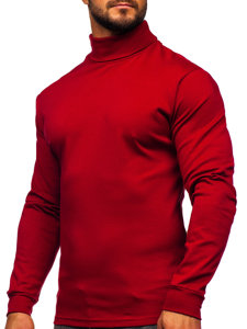 Jersey básico de cuello alto para hombre burdeos Bolf 145347-1