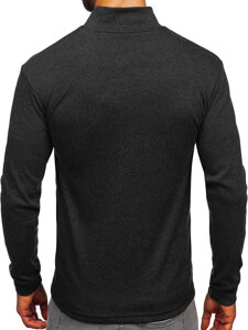 Jersey básico de cuello medio algodón para hombre grafito Bolf 534