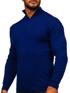 Jersey con cuello alto para hombre azul tinta Bolf MM6007