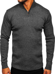 Jersey con cuello alto para hombre color negro Bolf S8279