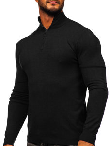 Jersey con cuello alto para hombre negro Bolf MM6007