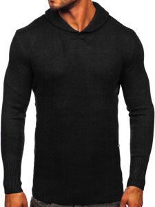 Jersey con cuello alto para hombre negro Bolf MM6018