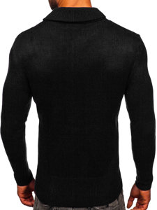 Jersey con cuello alto para hombre negro Bolf MM6018