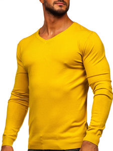 Jersey con escote de pico para hombre amarillo Bolf MMB601