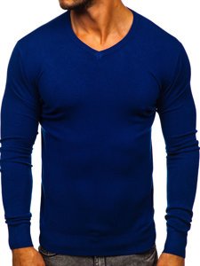 Jersey con escote de pico para hombre azul Bolf YY03