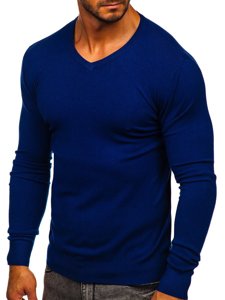 Jersey con escote de pico para hombre azul Bolf YY03