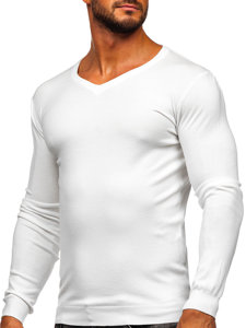 Jersey con escote de pico para hombre blanco Bolf MMB601