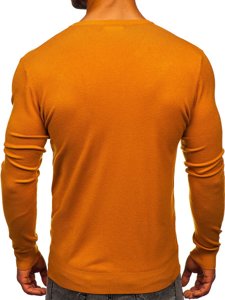 Jersey con escote de pico para hombre camel Bolf YY03