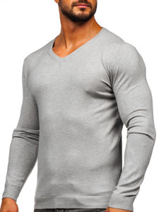 Jersey con escote de pico para hombre gris Bolf MMB601