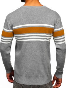 Jersey con escote de pico para hombre gris Bolf S8536