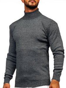 Jersey de cuello alto básico para hombre antracita Bolf S8730