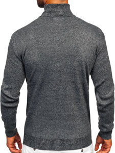 Jersey de cuello alto básico para hombre antracita Bolf S8730