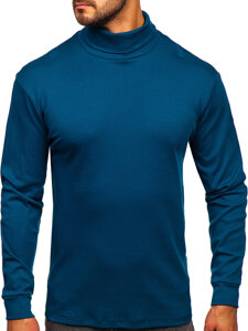 Jersey de cuello alto básico para hombre azul cerceta Bolf 145347-1