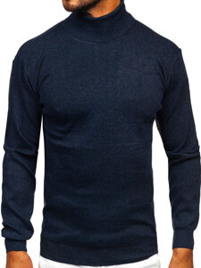 Jersey de cuello alto básico para hombre azul oscuro Bolf S8515