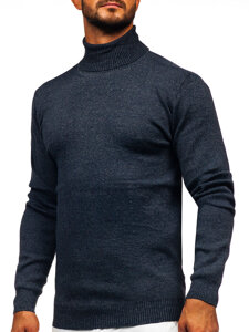 Jersey de cuello alto básico para hombre azul oscuro Bolf S8730