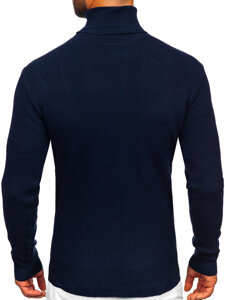 Jersey de cuello alto básico para hombre azul oscuro Bolf S8751