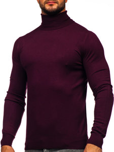 Jersey de cuello alto básico para hombre burdeos Bolf W1-1728