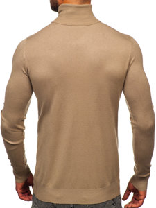 Jersey de cuello alto básico para hombre camel Bolf W1-1728