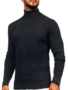 Jersey de cuello alto básico para hombre grafito Bolf S8751