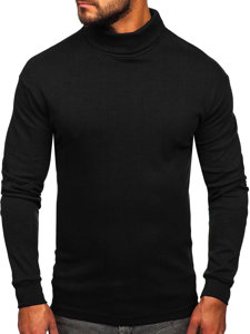 Jersey de cuello alto básico para hombre negro Bolf 145347-1