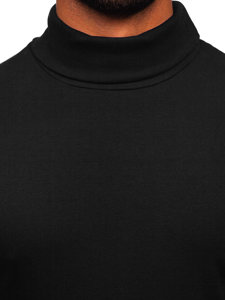 Jersey de cuello alto básico para hombre negro Bolf 145347-1