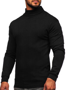 Jersey de cuello alto básico para hombre negro Bolf 145347-1