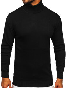 Jersey de cuello alto básico para hombre negro Bolf S8517