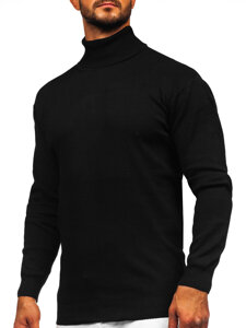 Jersey de cuello alto básico para hombre negro Bolf S8517