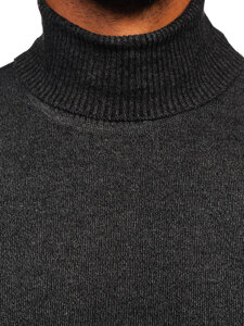 Jersey de cuello alto básico para hombre negro Bolf S8730