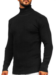 Jersey de cuello alto básico para hombre negro Bolf S8751