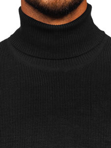 Jersey de cuello alto básico para hombre negro Bolf S8751