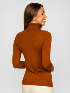 Jersey de cuello alto para mujer camel Bolf J52000