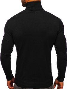 Jersey de cuello alto sin estampado para hombre negro Bolf YY02