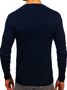 Jersey de cuello en V para hombre azul oscuro Bolf H2405