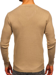 Jersey de cuello en V para hombre beige Bolf H2405