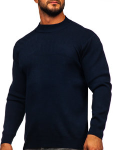 Jersey de cuello medio básico para hombre azul oscuro Bolf S8563